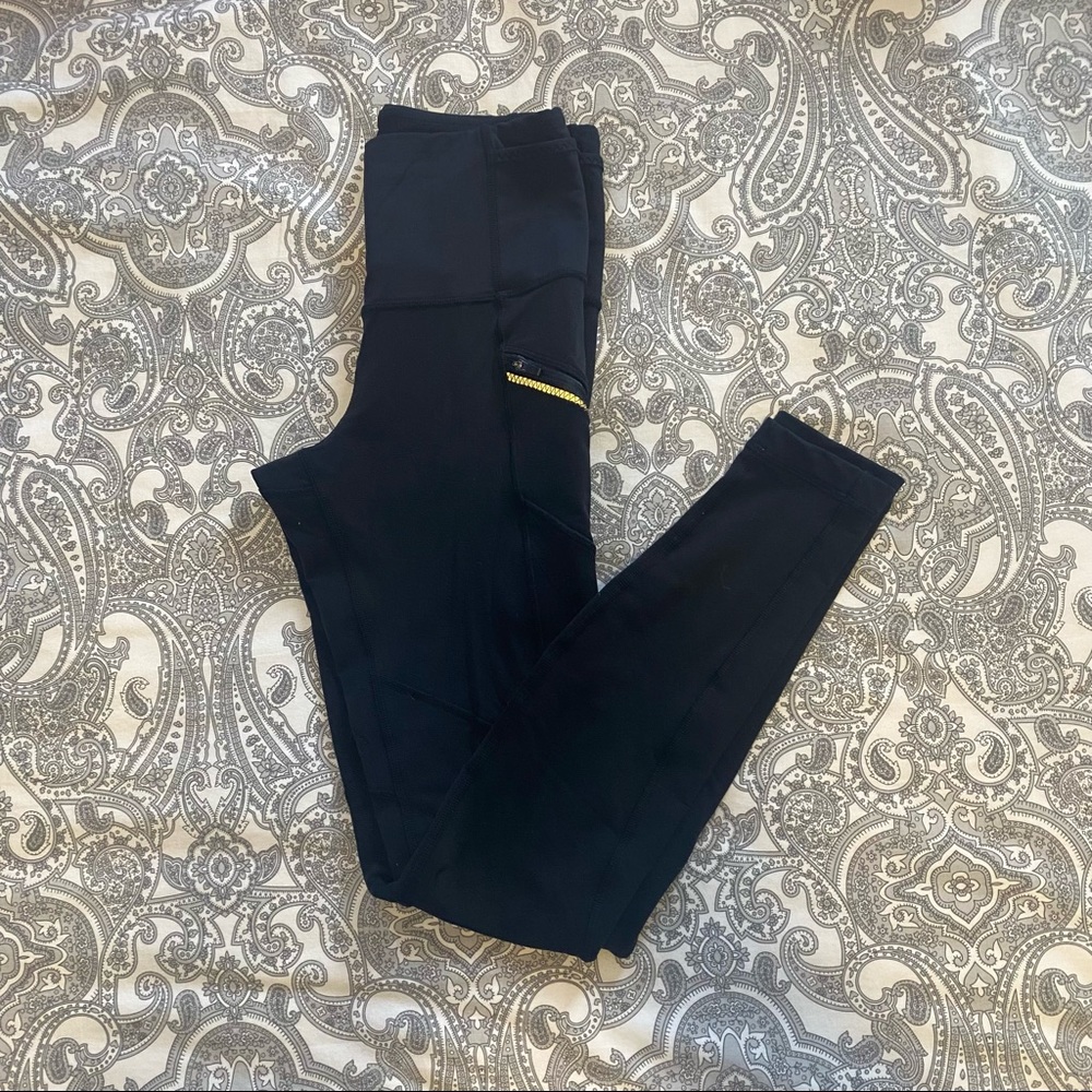 Lululemon Black Leggings Zippered Pockets